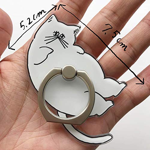 Amazon | ふとったねこ スマホリング PENITTO 猫 バンカーリング